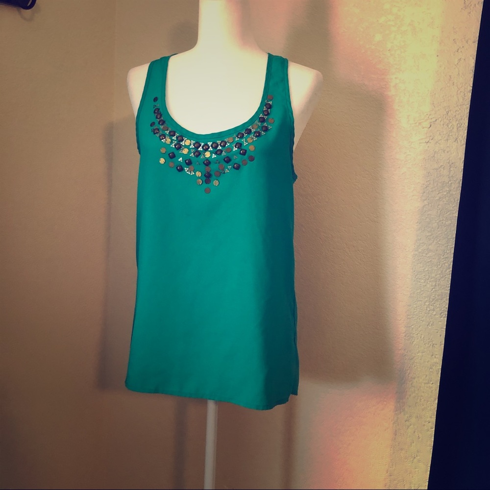 Women’s sleeveless turquoise top. M